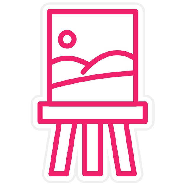 Estilo de icono de lienzo de diseño vectorial