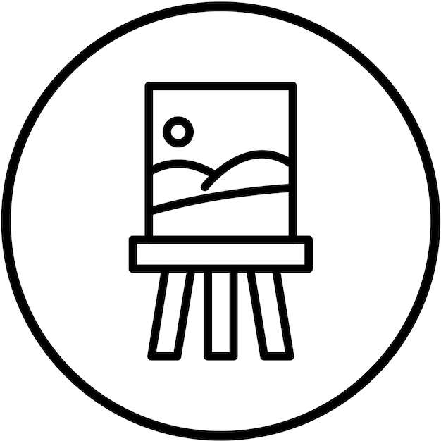 Estilo de icono de lienzo de diseño vectorial