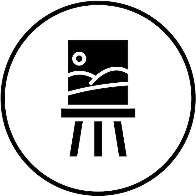 Estilo de icono de lienzo de diseño vectorial
