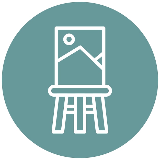 Estilo de icono de lienzo de diseño vectorial