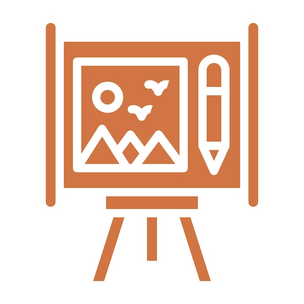 Estilo de icono de lienzo de diseño vectorial