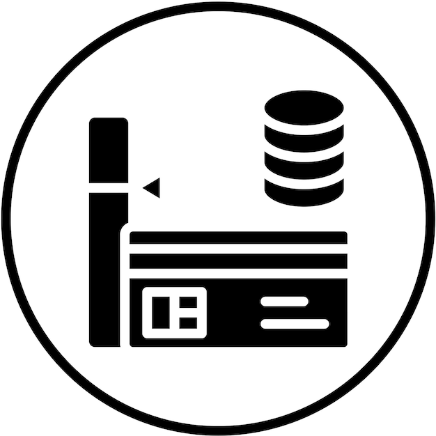 Estilo del icono del límite de crédito del diseño vectorial