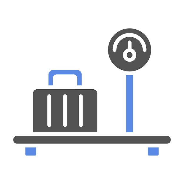 Estilo del icono del límite de equipaje de diseño vectorial