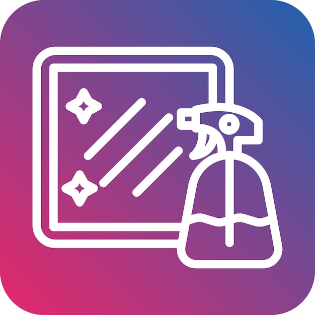 Estilo del icono del limpiador de vidrio de diseño vectorial