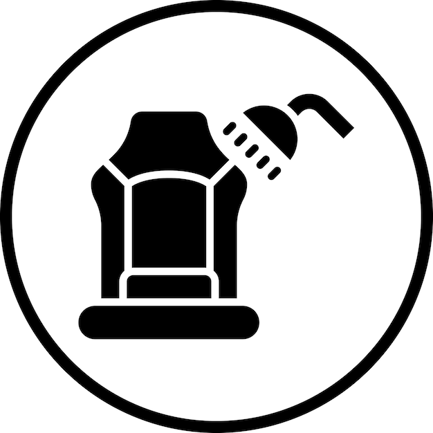Estilo del icono de limpieza del asiento de diseño vectorial