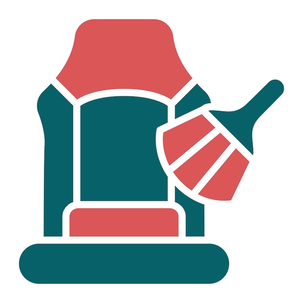 Estilo del icono de limpieza de asientos de automóviles de diseño vectorial