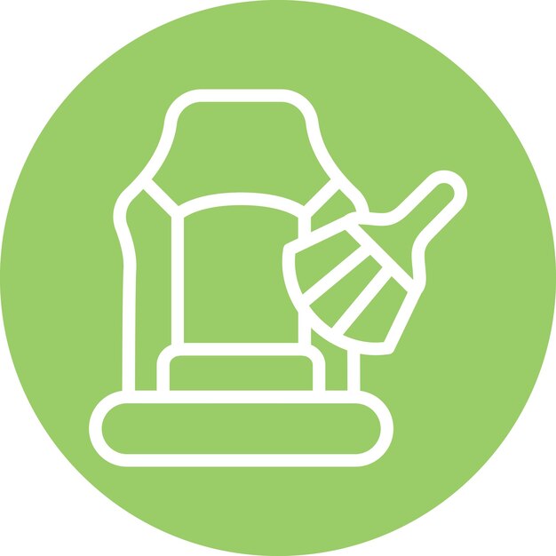 Estilo del icono de limpieza de asientos de automóviles de diseño vectorial