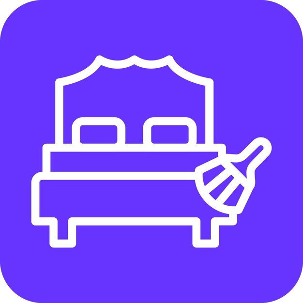 Estilo del icono de limpieza del colchón de diseño vectorial