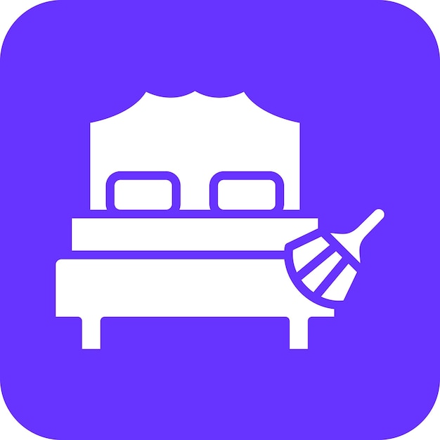 Estilo del icono de limpieza del colchón de diseño vectorial