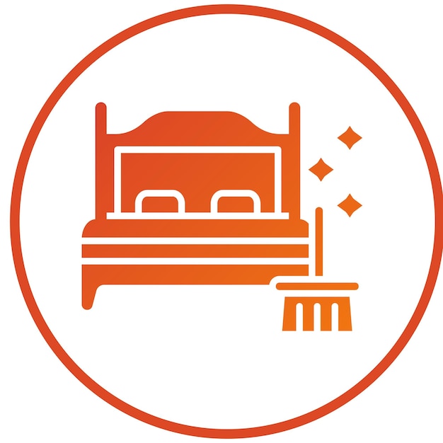 Estilo del icono de limpieza del colchón de diseño vectorial