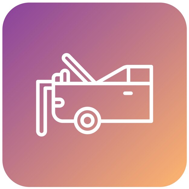 Estilo del icono de limpieza del maletero del coche de diseño vectorial