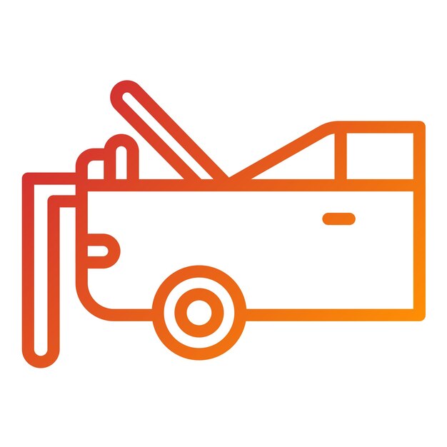 Estilo del icono de limpieza del maletero del coche de diseño vectorial