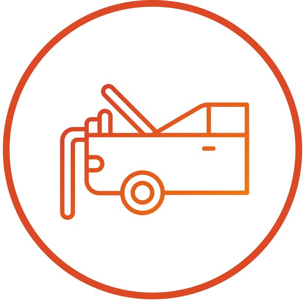 Estilo del icono de limpieza del maletero del coche de diseño vectorial