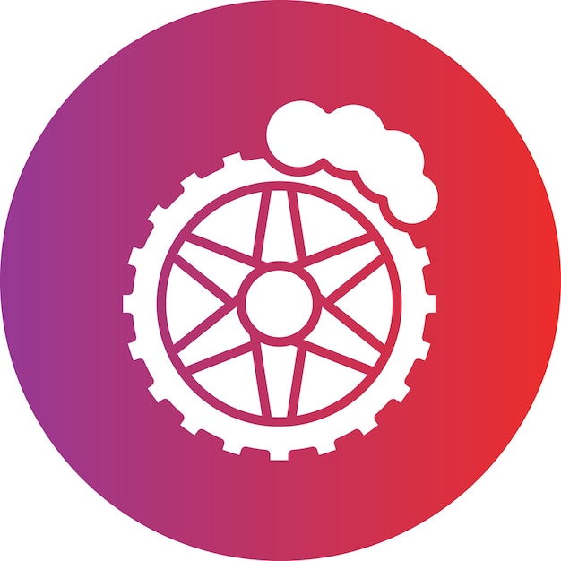 Estilo del icono de limpieza de neumáticos de diseño vectorial