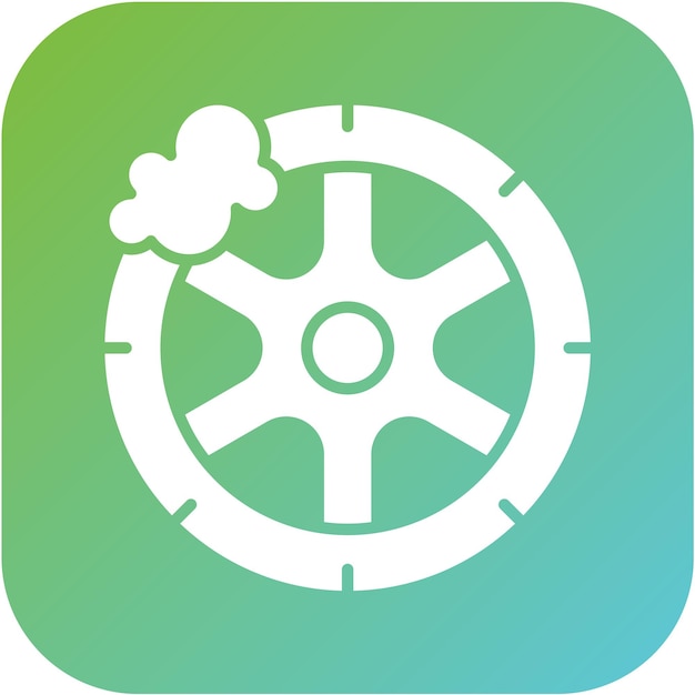 Estilo del icono de limpieza de neumáticos de diseño vectorial