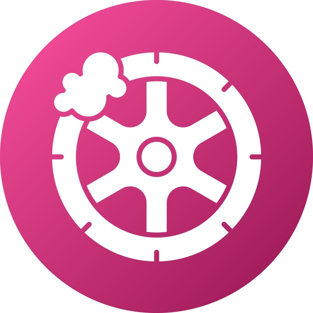 Estilo del icono de limpieza de neumáticos de diseño vectorial