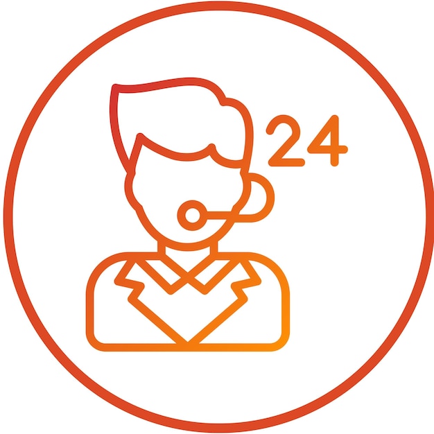 Estilo del icono de la línea de ayuda de diseño vectorial