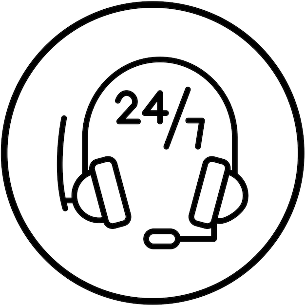 Estilo del icono de la línea de ayuda de diseño vectorial
