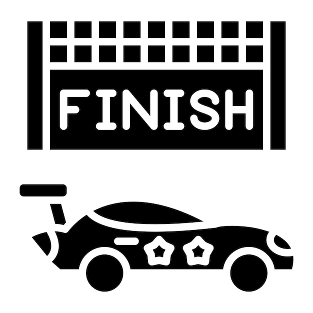 Estilo del icono de la línea de finalización del diseño vectorial
