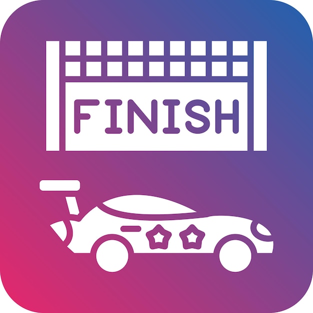 Estilo del icono de la línea de finalización del diseño vectorial