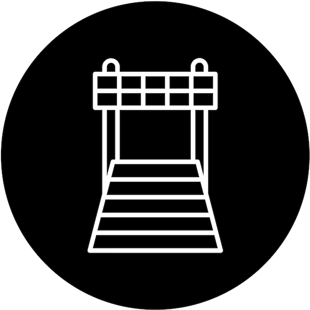 Estilo del icono de la línea de finalización del diseño vectorial