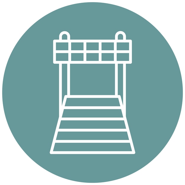 Estilo del icono de la línea de finalización del diseño vectorial