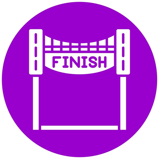 Estilo del icono de la línea de finalización del diseño vectorial