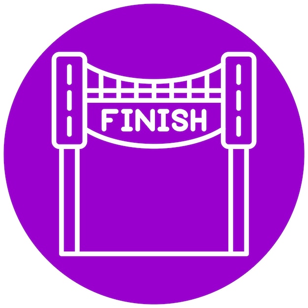 Estilo del icono de la línea de finalización del diseño vectorial