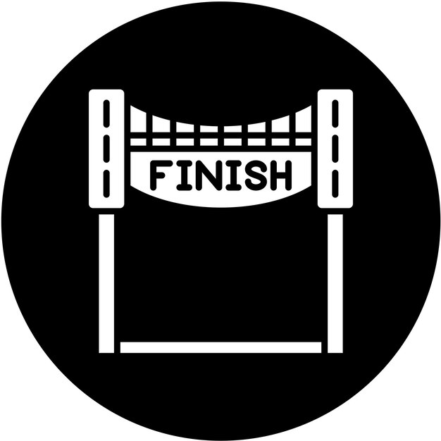 Estilo del icono de la línea de finalización del diseño vectorial