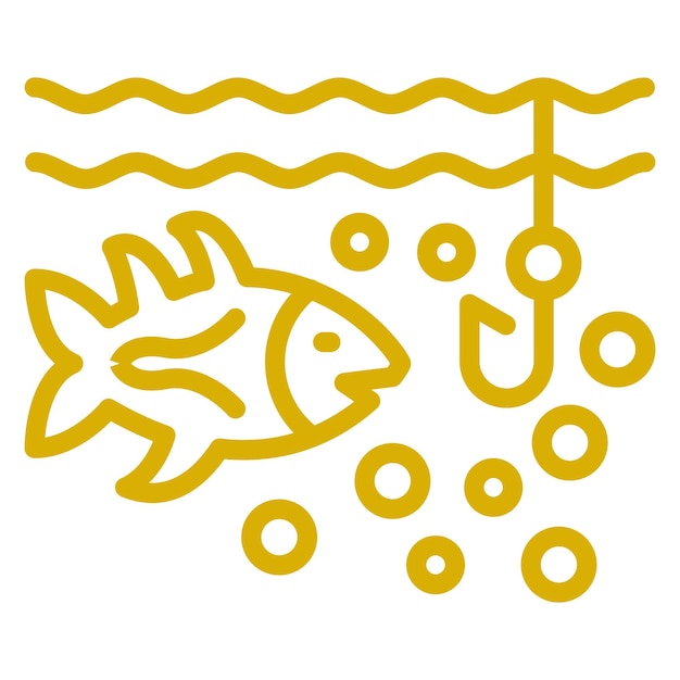 Estilo del icono de la línea de pesca