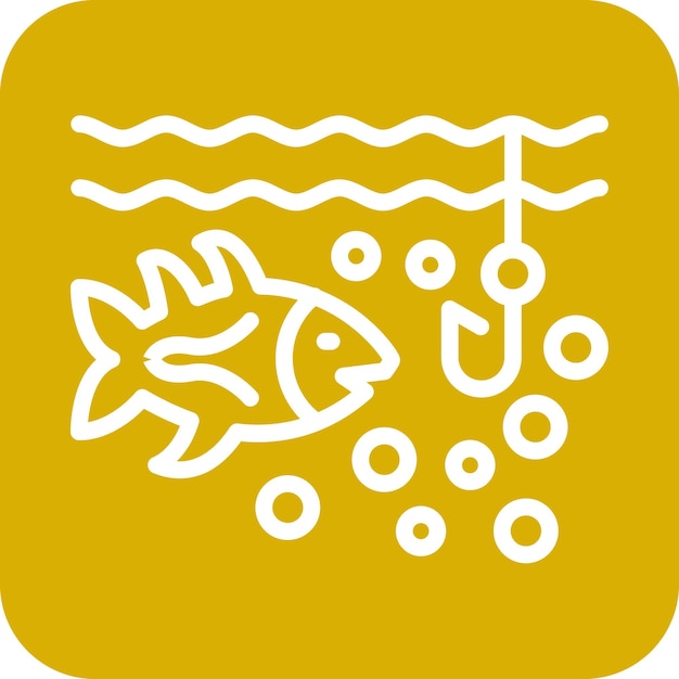 Estilo del icono de la línea de pesca