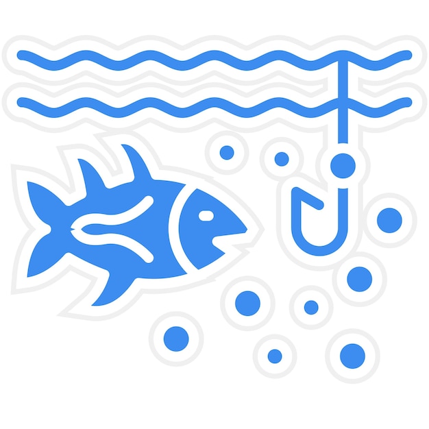 Estilo del icono de la línea de pesca