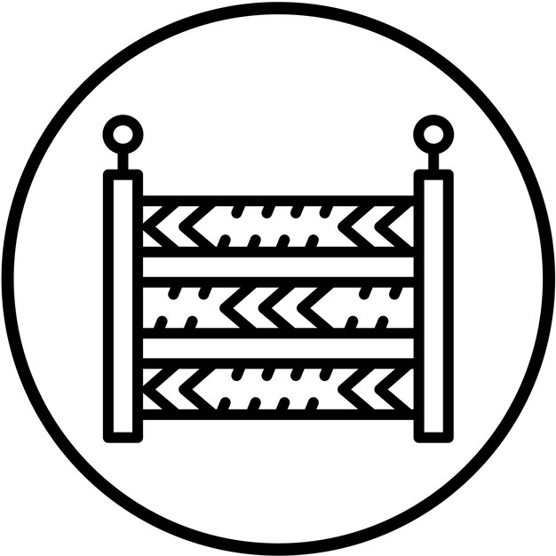 Estilo de icono de línea policial de diseño vectorial