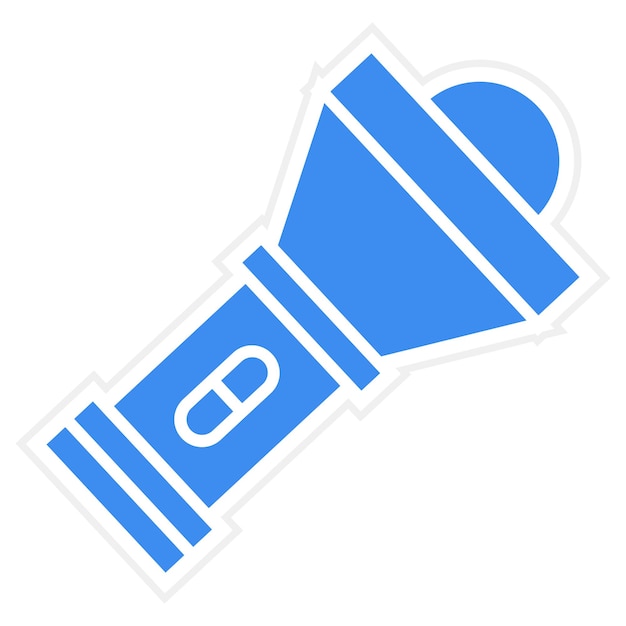 Estilo del icono de la linterna de diseño vectorial