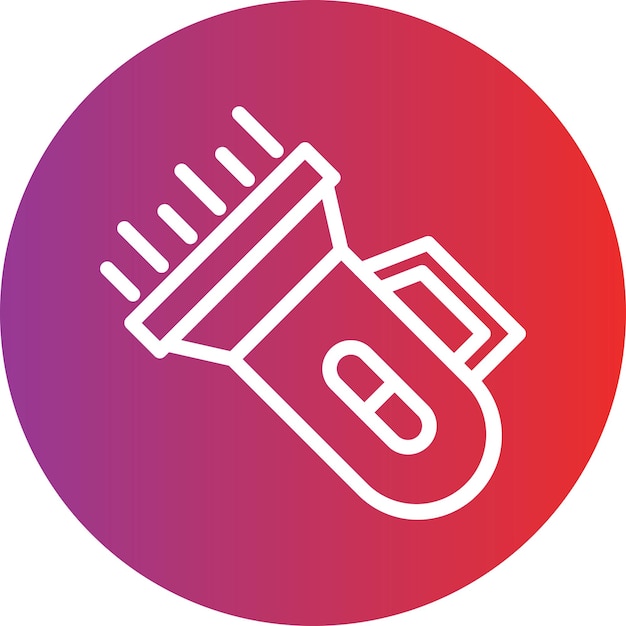 Estilo del icono de la linterna de diseño vectorial