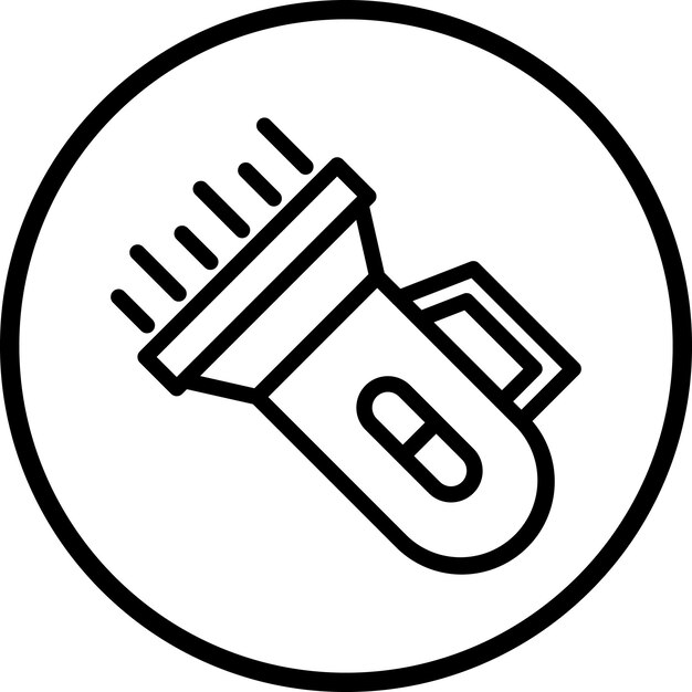Estilo del icono de la linterna de diseño vectorial