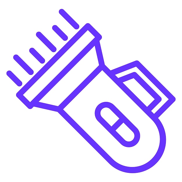 Estilo del icono de la linterna de diseño vectorial