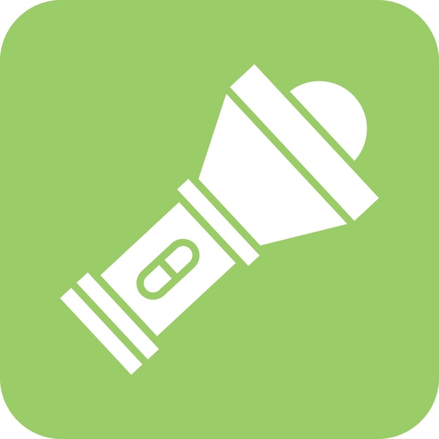 Estilo del icono de la linterna de diseño vectorial