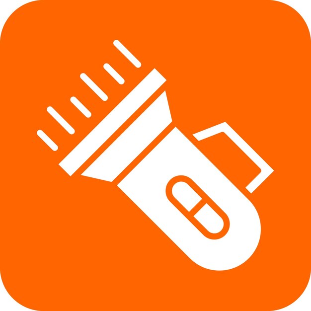 Estilo del icono de la linterna de diseño vectorial
