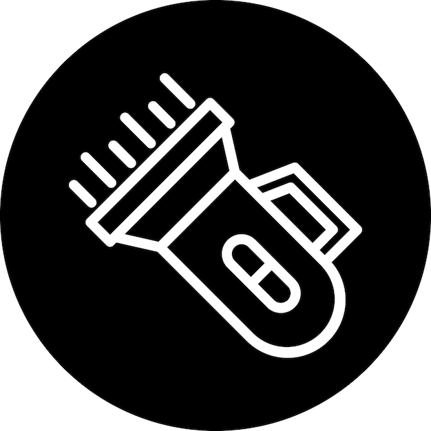 Estilo del icono de la linterna de diseño vectorial