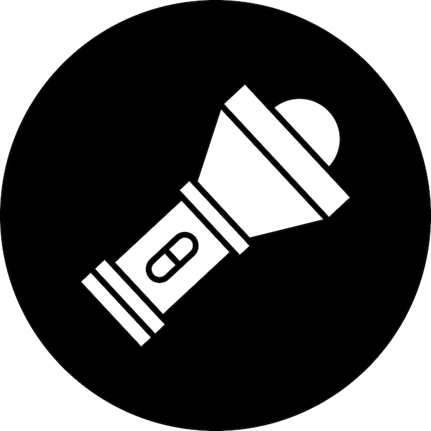 Estilo del icono de la linterna de diseño vectorial