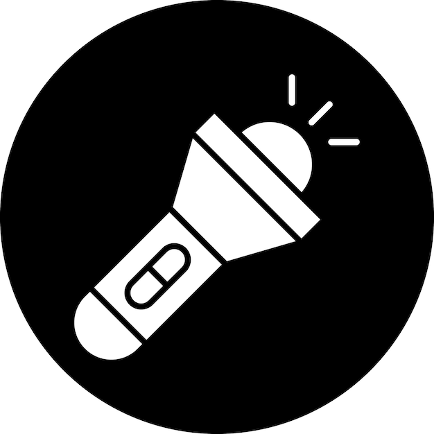 Estilo del icono de la linterna de diseño vectorial
