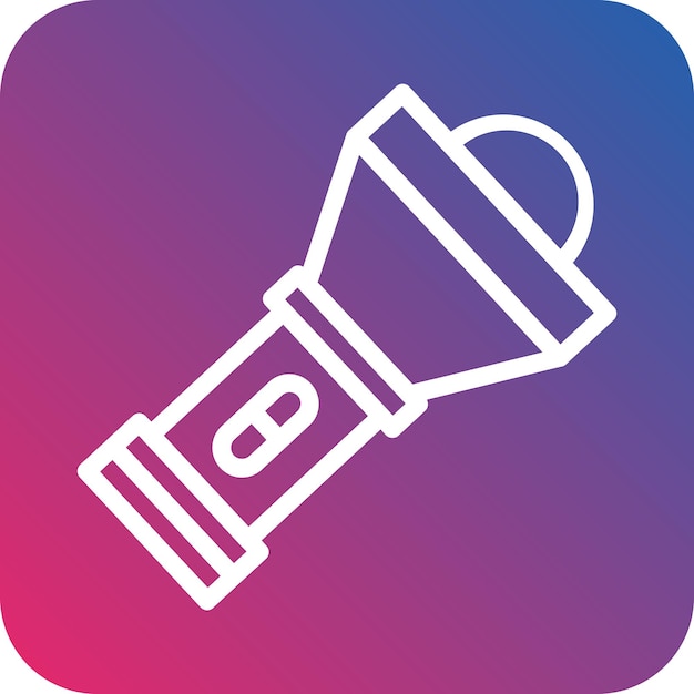 Estilo del icono de la linterna de diseño vectorial