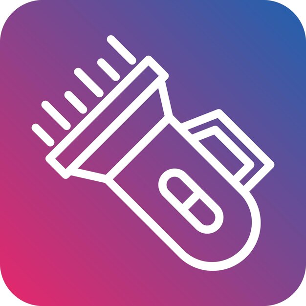 Estilo del icono de la linterna de diseño vectorial