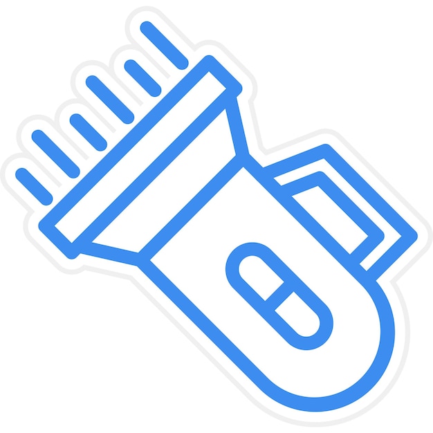 Estilo del icono de la linterna de diseño vectorial