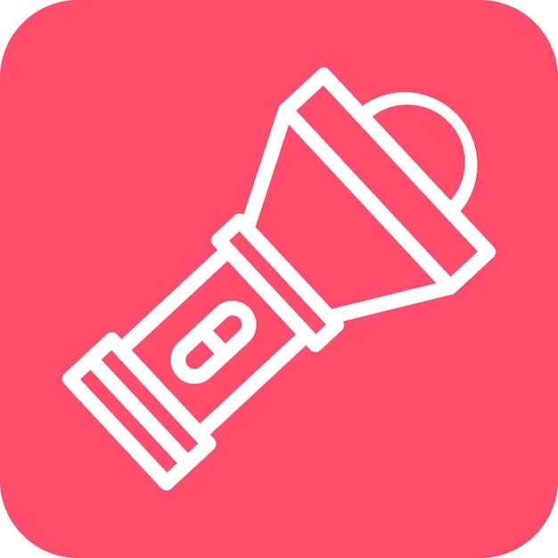 Estilo del icono de la linterna de diseño vectorial