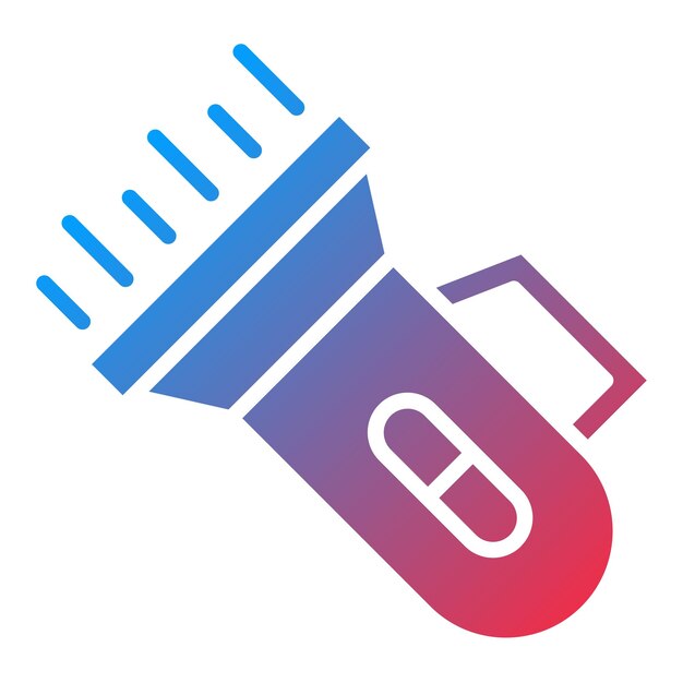 Estilo del icono de la linterna de diseño vectorial