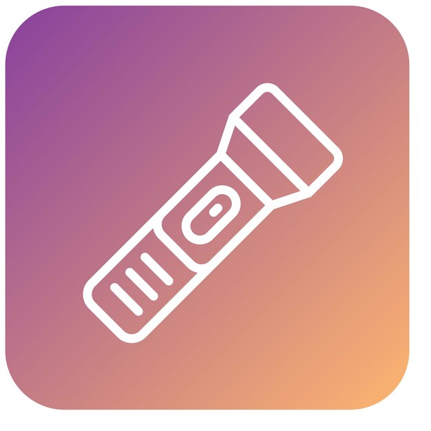 Estilo del icono de la linterna de diseño vectorial