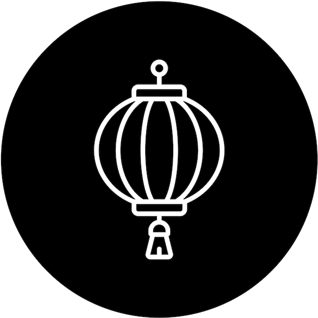 Estilo del icono de la linterna de diseño vectorial