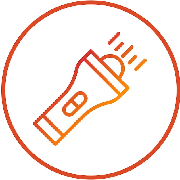 Estilo del icono de la linterna de diseño vectorial